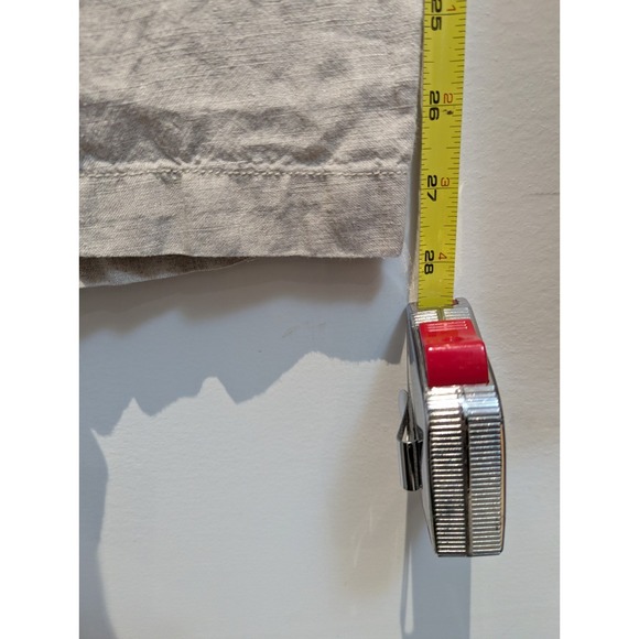 L.L.Bean 100% Linen Straight Leg Chino‎ Pants Women's Size 16 Beige Tan - Picture 6 of 8